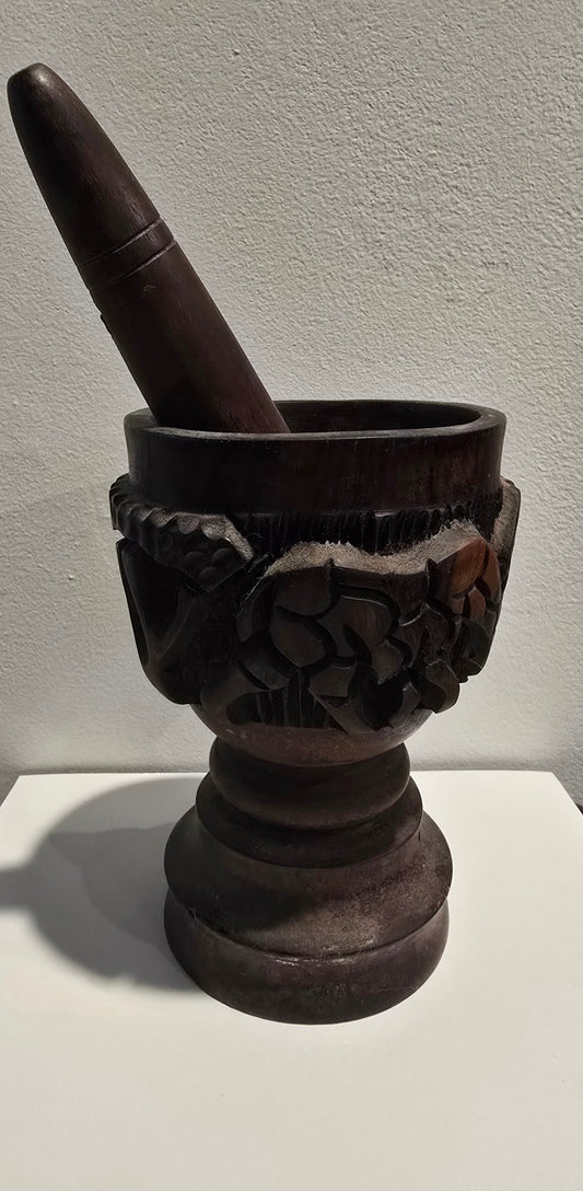 Wooden Mortar & Pestle