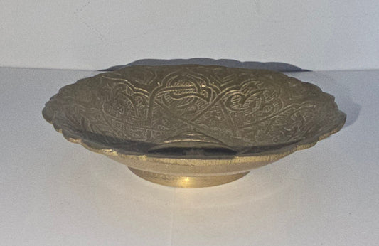 Brass Engraved Trinket Dish
