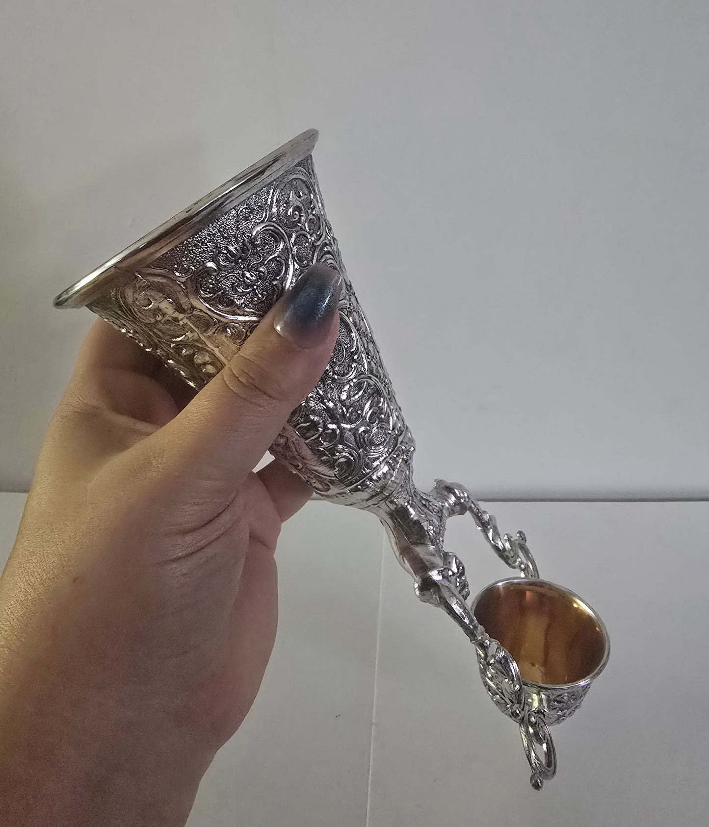 Vintage Silver-Plated German Wedding Cup