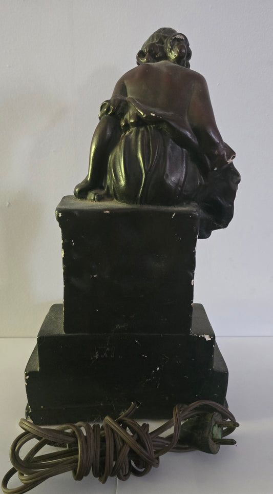 Antique lamp with Woman